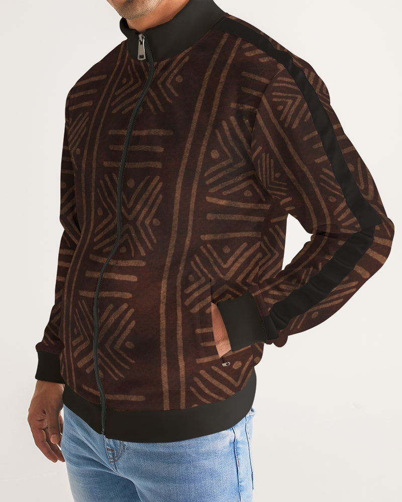 African Beauty Men's Stripe-Sleeve Track Jacket