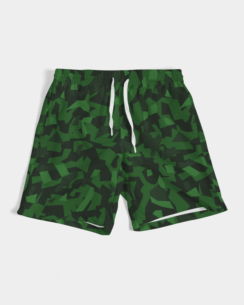 Men's AV Green Camo Swim Trunks — bold all-over print by AmbiVirile, view 6