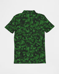 AV Green Camo Men's Slim Fit Short Sleeve Polo
