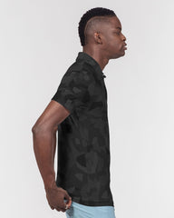 AV Black Camo Men's Slim Fit Short Sleeve Polo