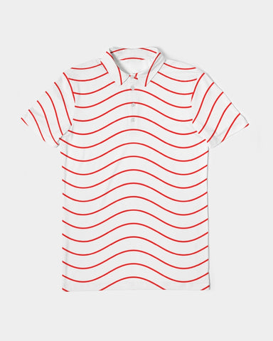 Red Ripple Men's Slim Fit Short Sleeve Polo