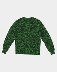 AV Green Camo Men's Classic French Terry Crewneck Pullover