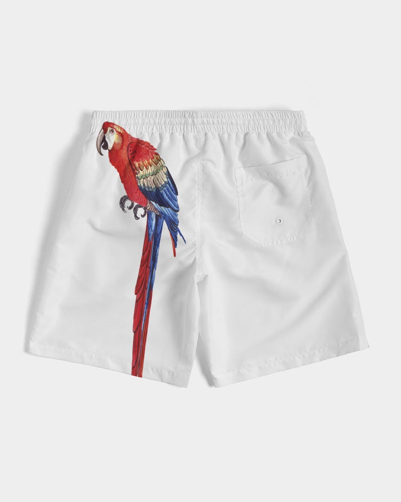 Men's Parrot Love Swim Trunks — bold all-over print by AmbiVirile, view 6