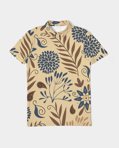 Vintage Paisley Men's Slim Fit Short Sleeve Polo