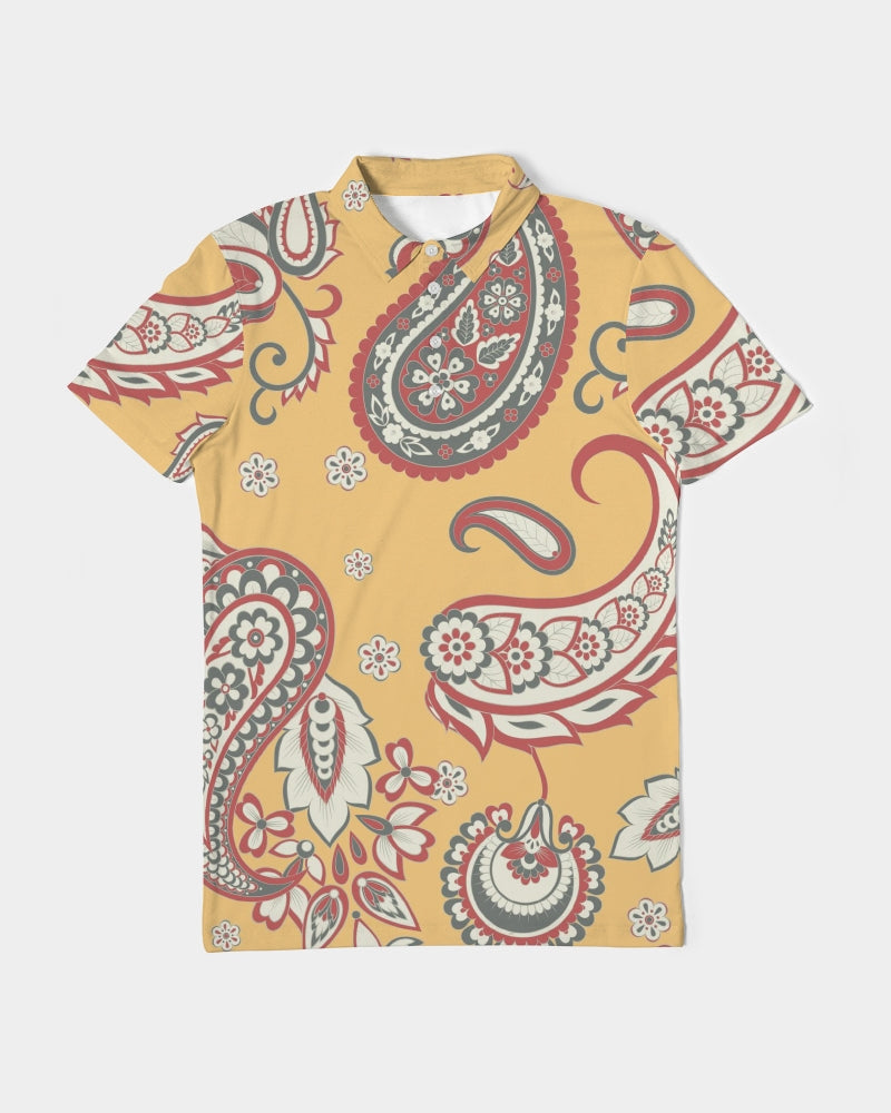 Canary Paisley Slim Fit Polo