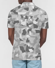 AV White Camo Men's Slim Fit Short Sleeve Polo