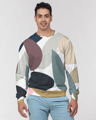 Geo Leaf Men's Classic French Terry Crewneck Pullover