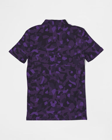 AV Purple Camo Men's Slim Fit Short Sleeve Polo