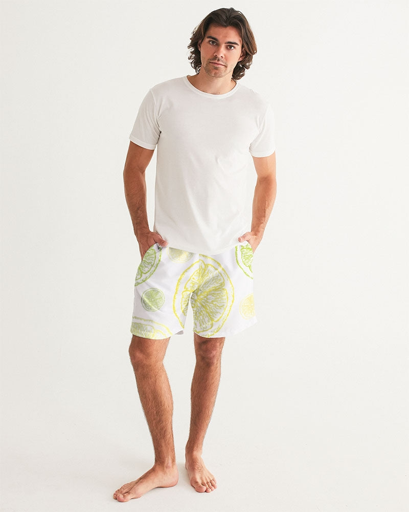 Men's Lemonade Swim Trunks — bold all-over print by AmbiVirile, view 5