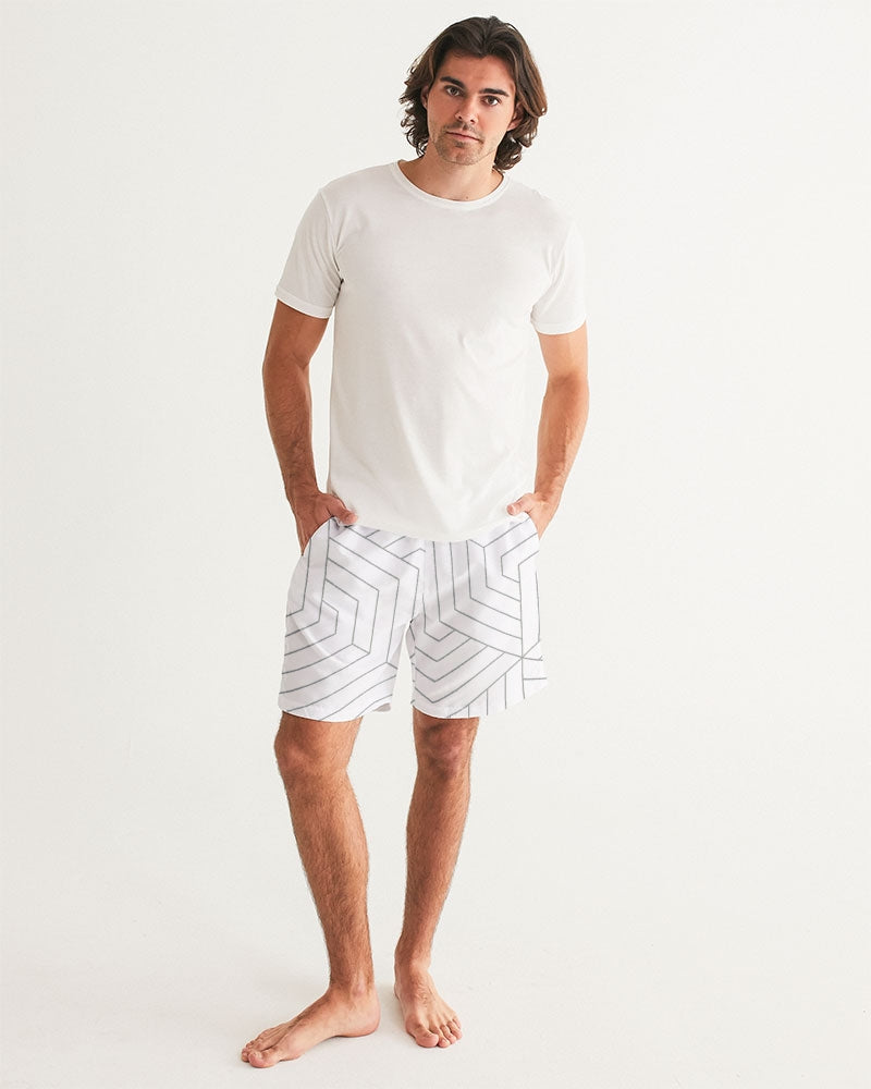 Men's Geo Sense Swim Trunks — bold all-over print by AmbiVirile, view 5