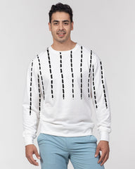 dot stripe Men's Classic French Terry Crewneck Pullover