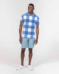 Blue Cube Men's Slim Fit Short Sleeve Polo