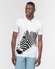 Zebra Black Head Men's Slim Fit Short Sleeve Polo