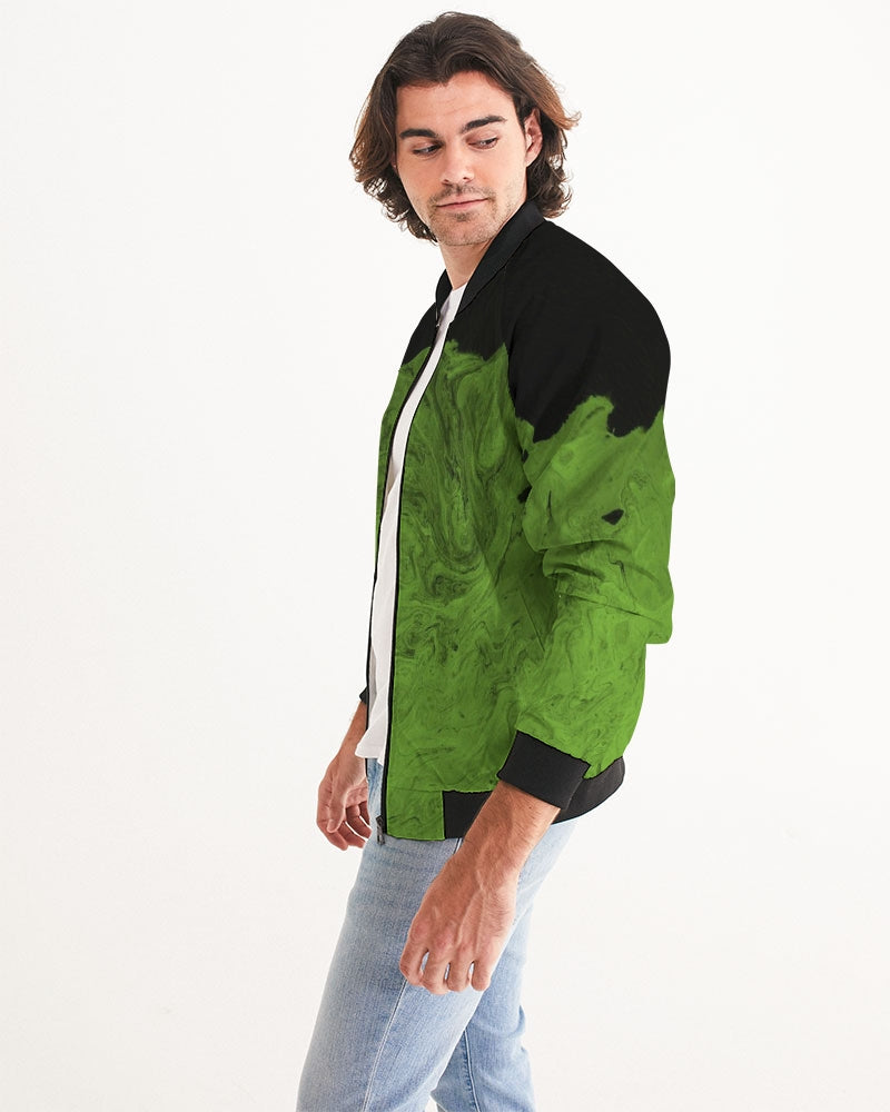 Men's Slime Bomber Jacket — bold all-over print by AmbiVirile, side view