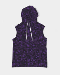 AV Purple Camo Men's Premium Heavyweight Sleeveless Hoodie