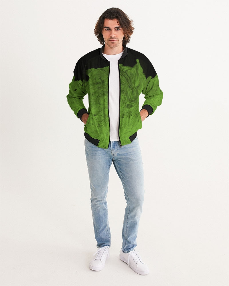 Men's Slime Bomber Jacket — bold all-over print by AmbiVirile, back view