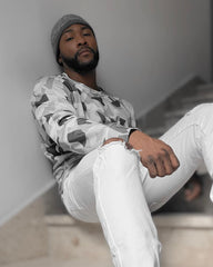 AV White Camo Crewneck